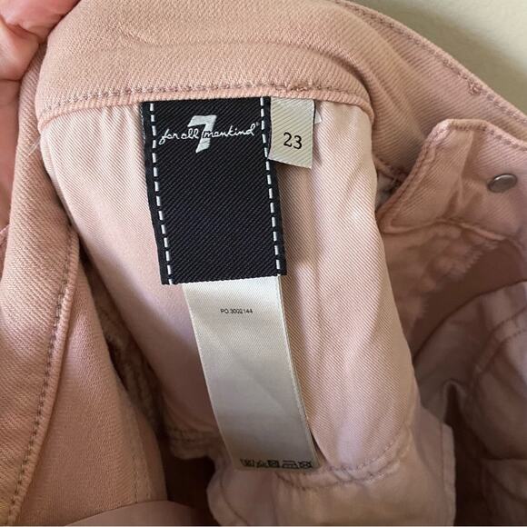 7 FAM x No21 | Slouchy Crop Jeans High Rise Cipria Pink Unisex Size 24 - Picture 8 of 10